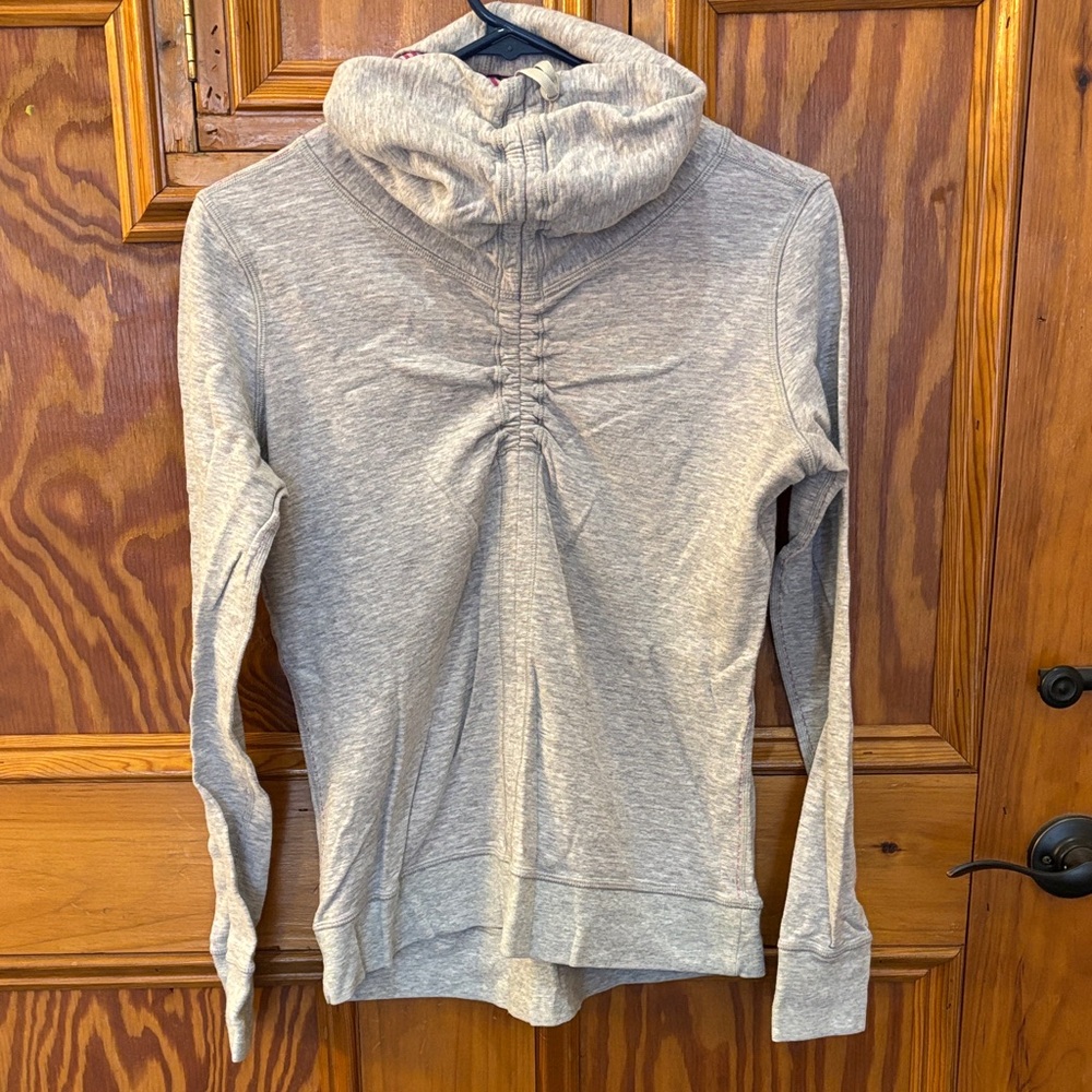Lululemon Gray reversible cowl neck Women's top